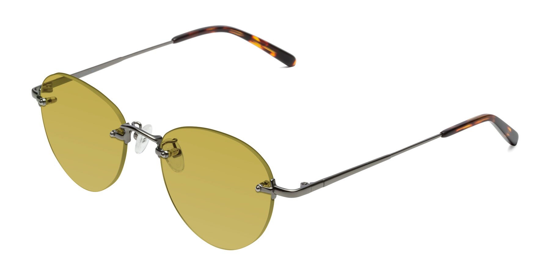 Angle of Quinn in Gunmetal with Champagne Tinted Lenses