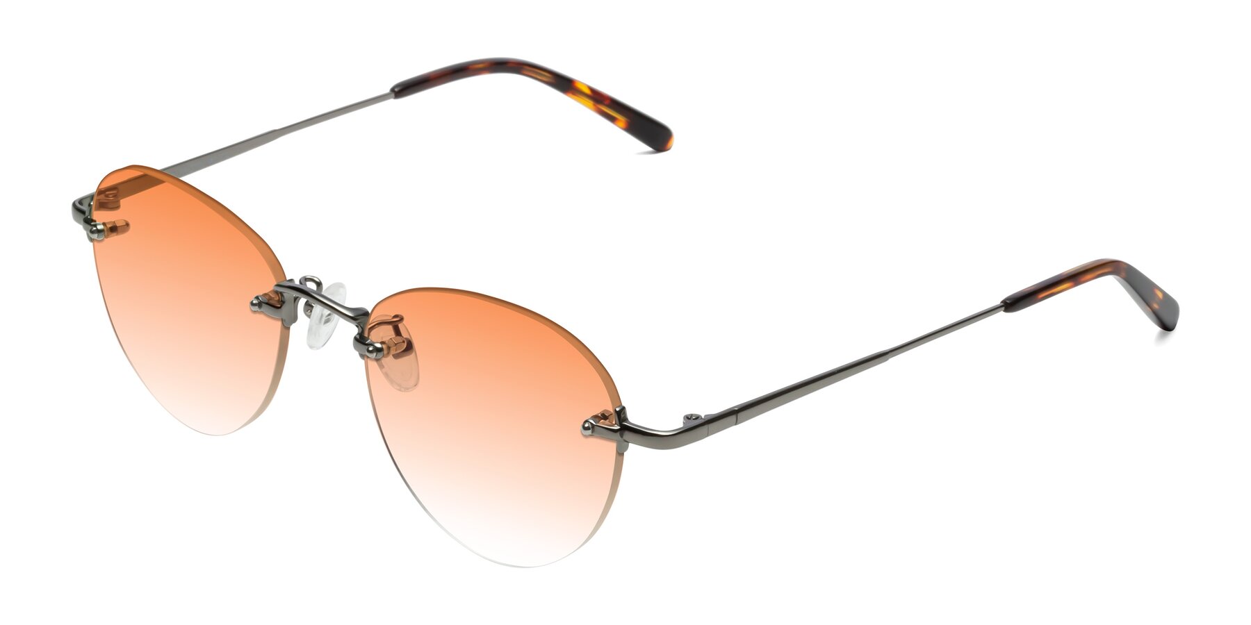 Angle of Quinn in Gunmetal with Orange Gradient Lenses