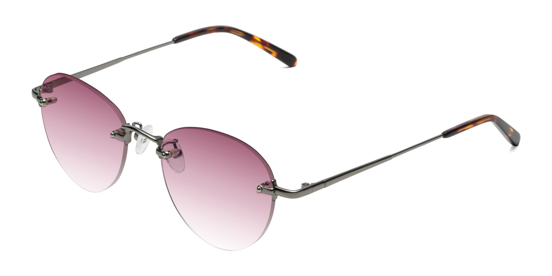 Angle of Quinn in Gunmetal with Wine Gradient Lenses