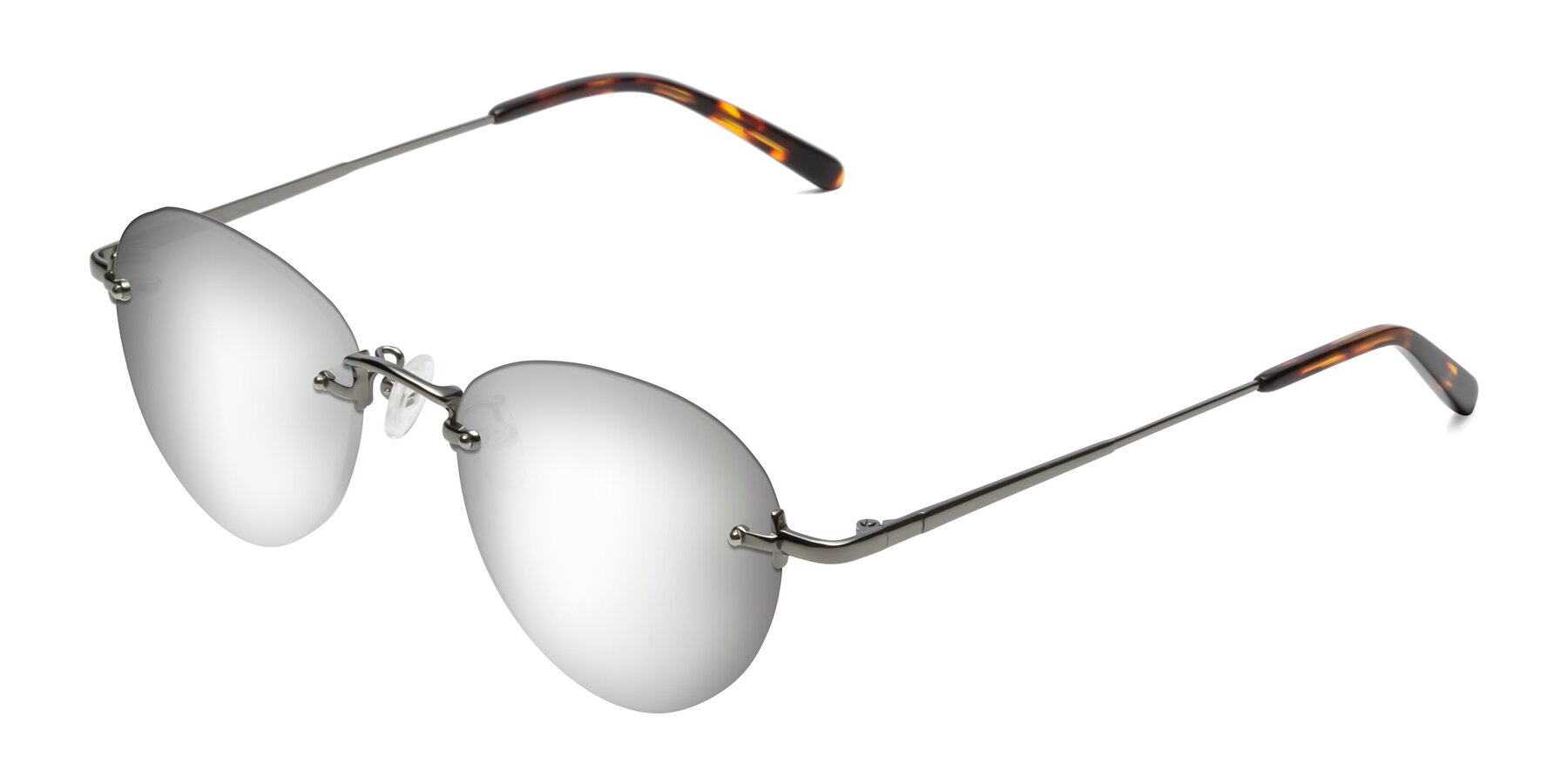Angle of Quinn in Gunmetal with Silver Mirrored Lenses