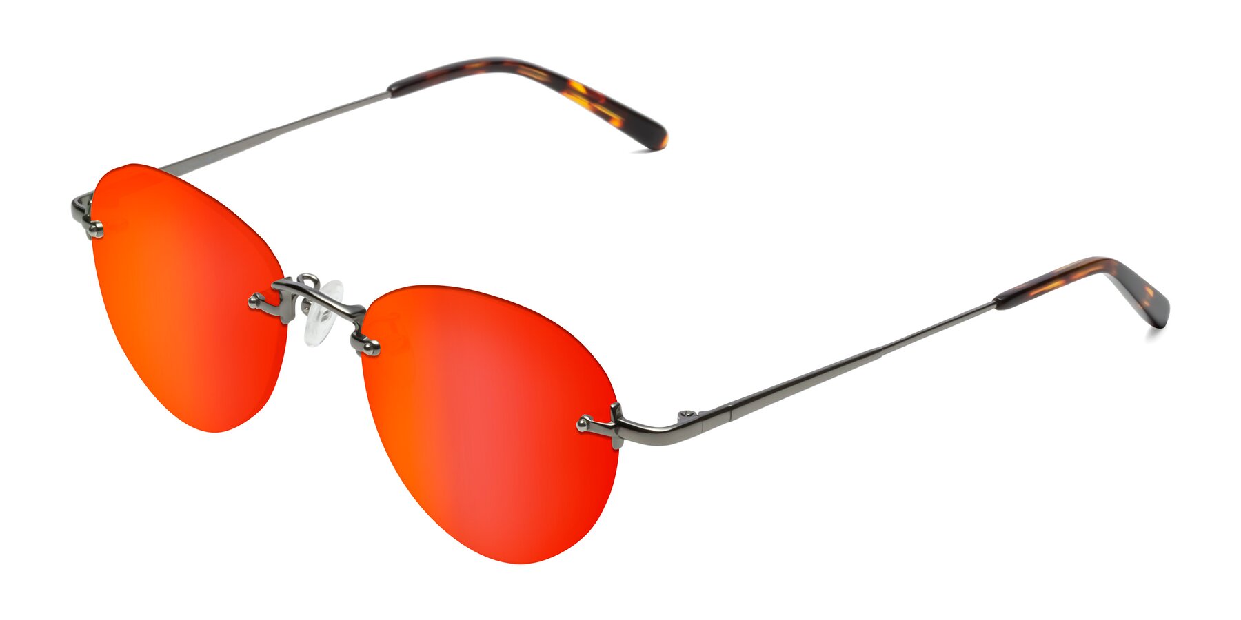 Angle of Quinn in Gunmetal with Red Gold Mirrored Lenses