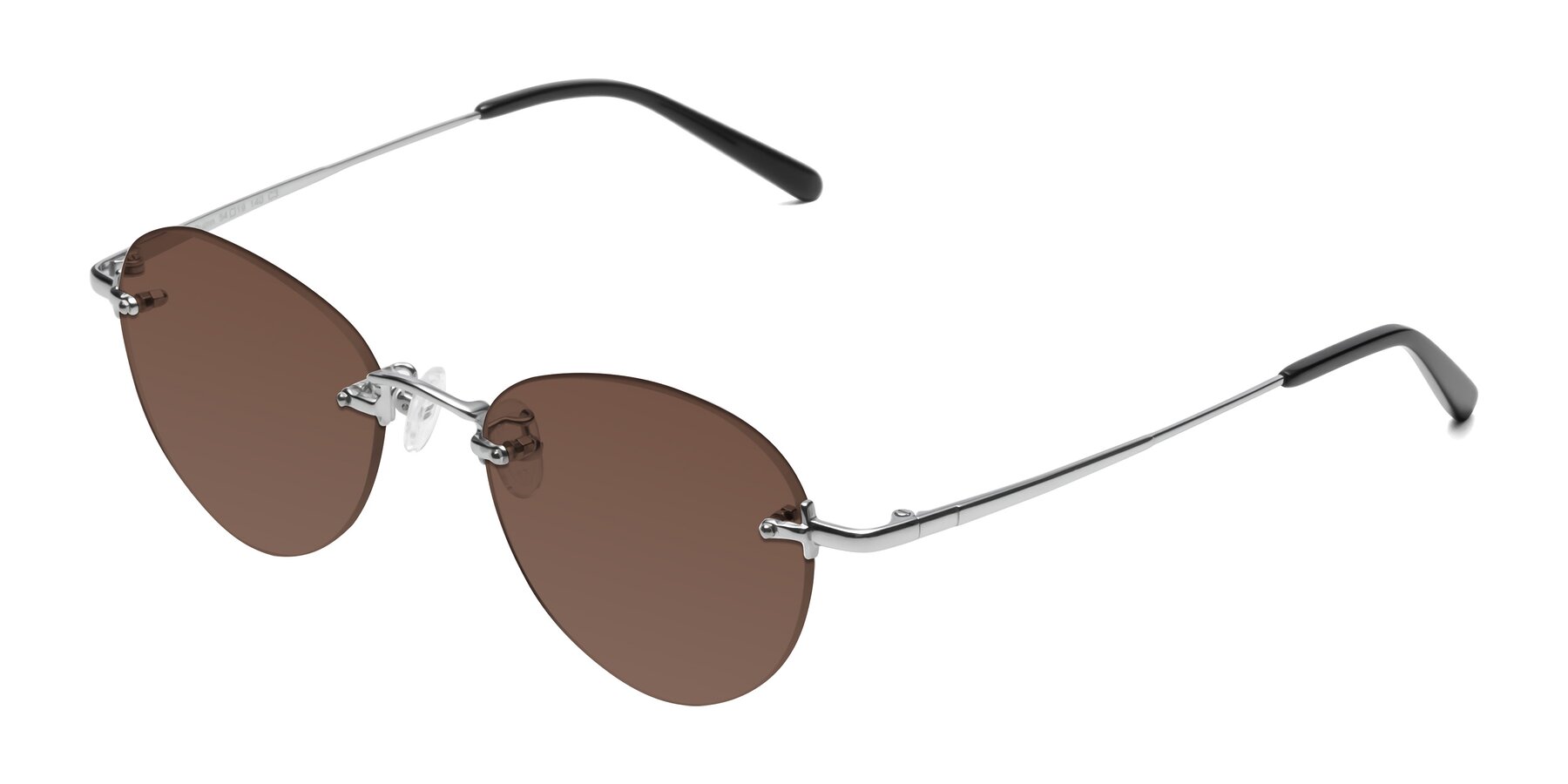 Angle of Quinn in Silver with Brown Tinted Lenses
