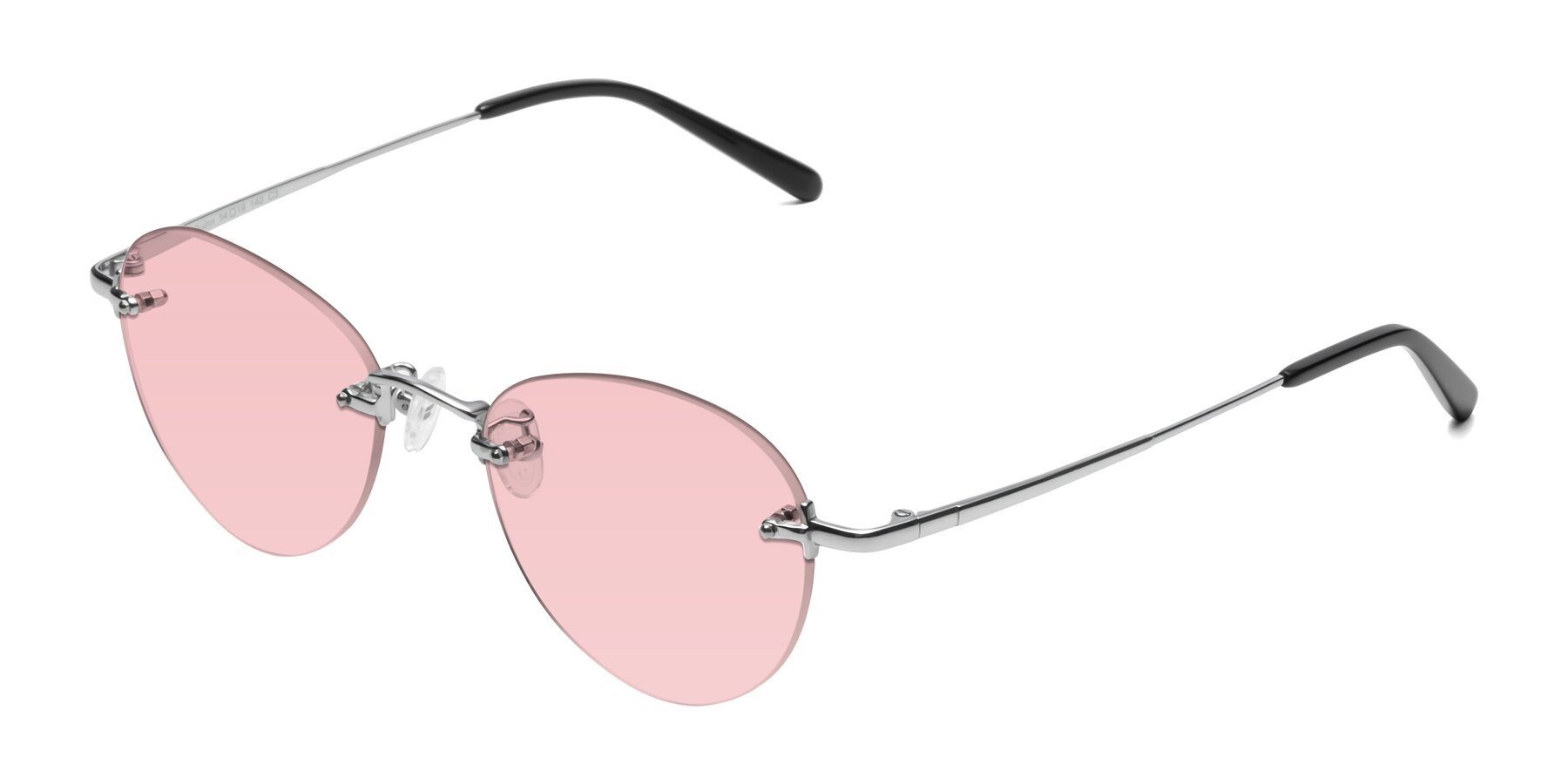 Angle of Quinn in Silver with Light Garnet Tinted Lenses