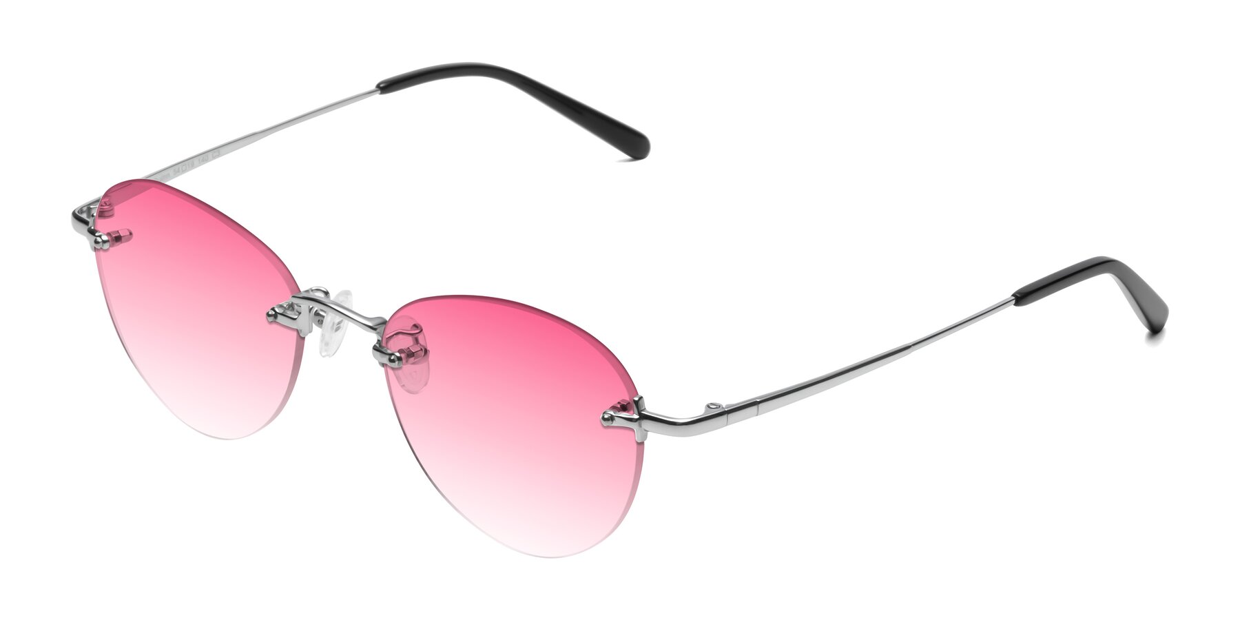Angle of Quinn in Silver with Pink Gradient Lenses