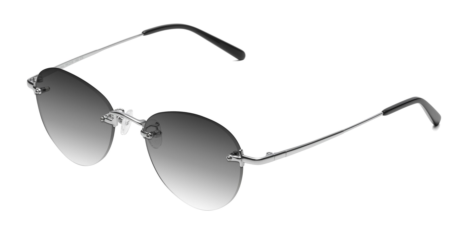 Angle of Quinn in Silver with Gray Gradient Lenses
