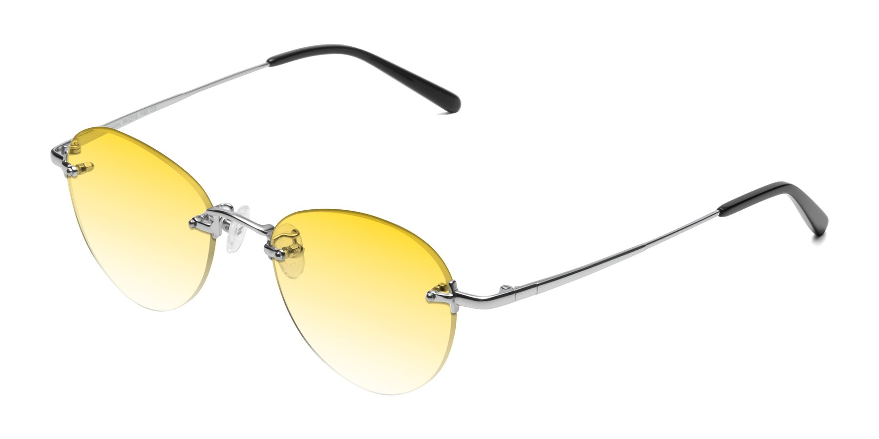 Angle of Quinn in Silver with Yellow Gradient Lenses