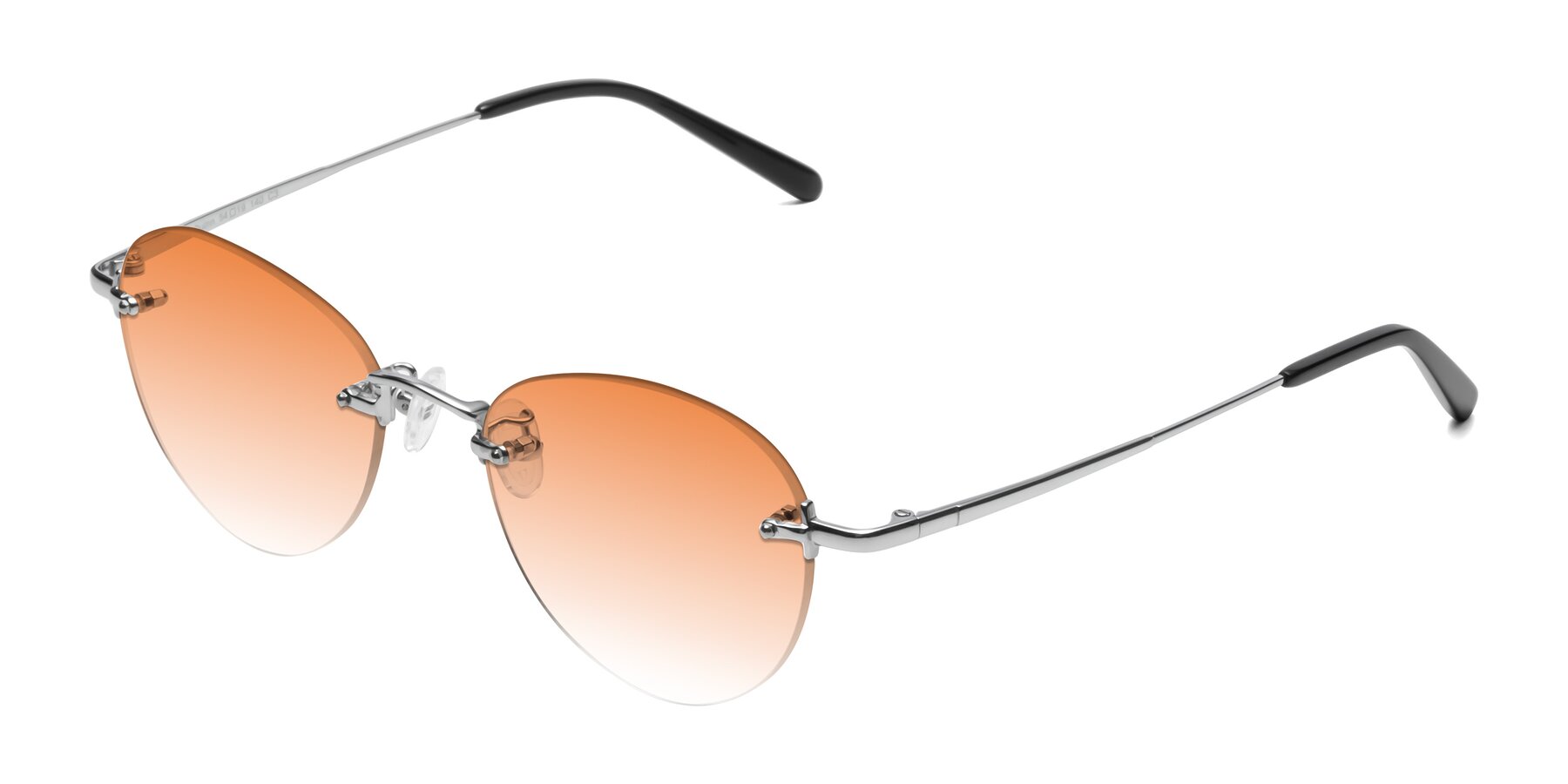 Angle of Quinn in Silver with Orange Gradient Lenses