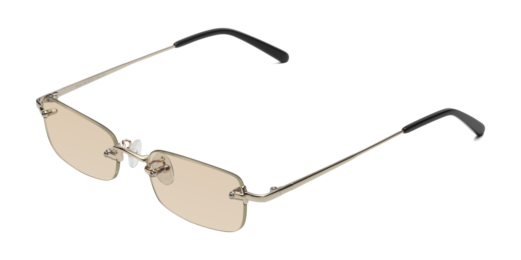 Angle of Finn in Light Gold with Light Brown Tinted Lenses