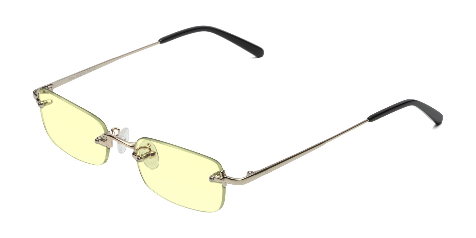 Angle of Finn in Light Gold with Light Yellow Tinted Lenses