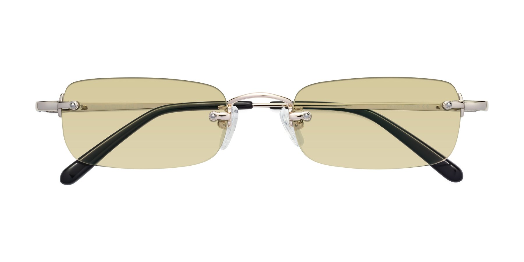 Folded Front of Finn in Light Gold with Light Champagne Tinted Lenses