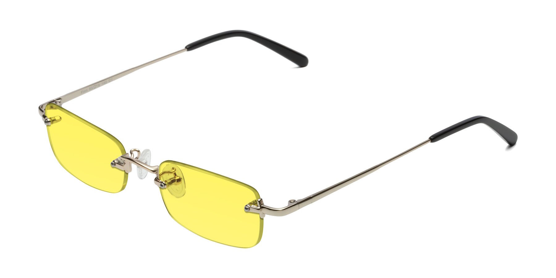 Angle of Finn in Light Gold with Medium Yellow Tinted Lenses
