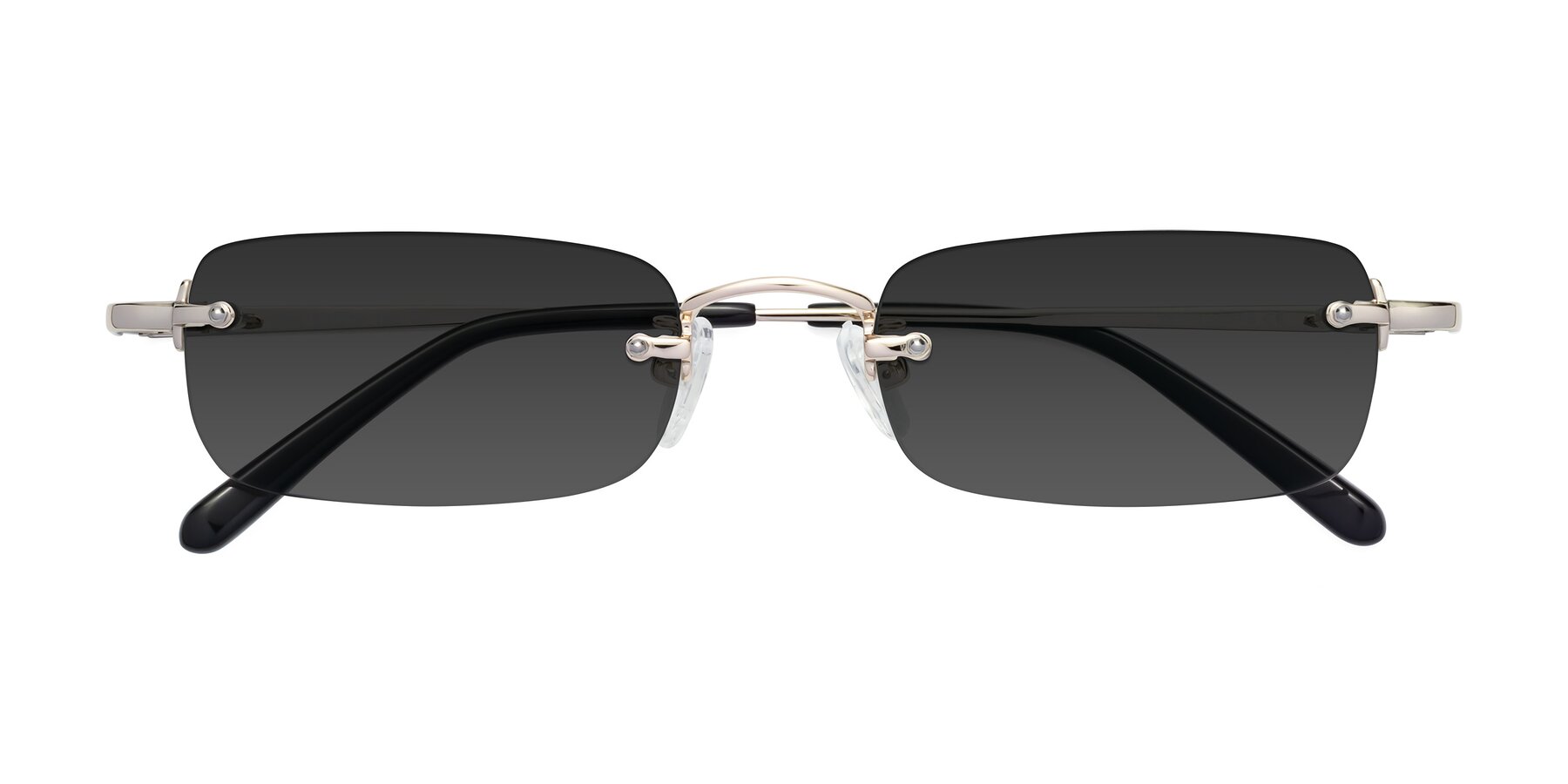 Folded Front of Finn in Light Gold with Gray Tinted Lenses