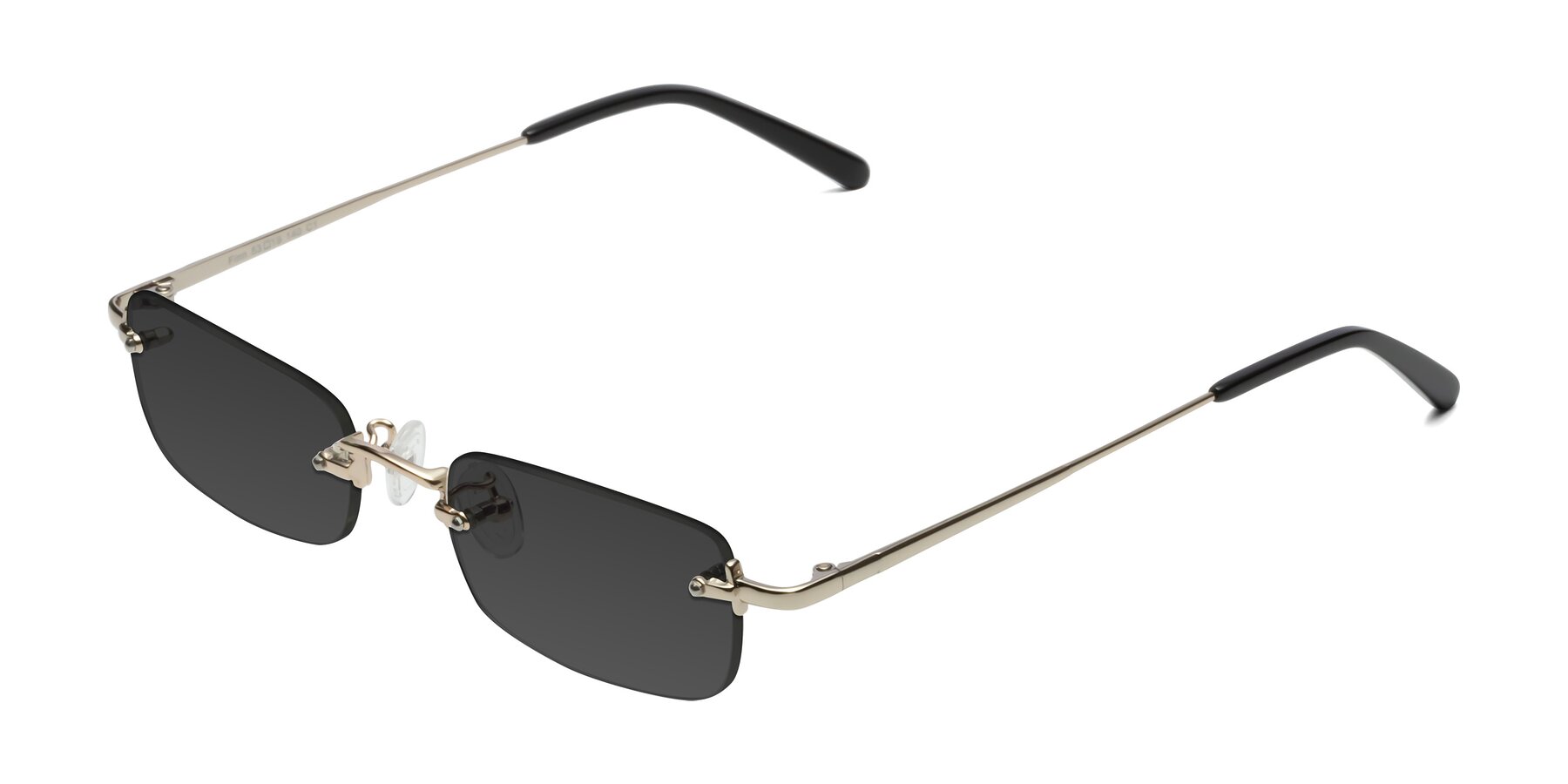 Angle of Finn in Light Gold with Gray Tinted Lenses