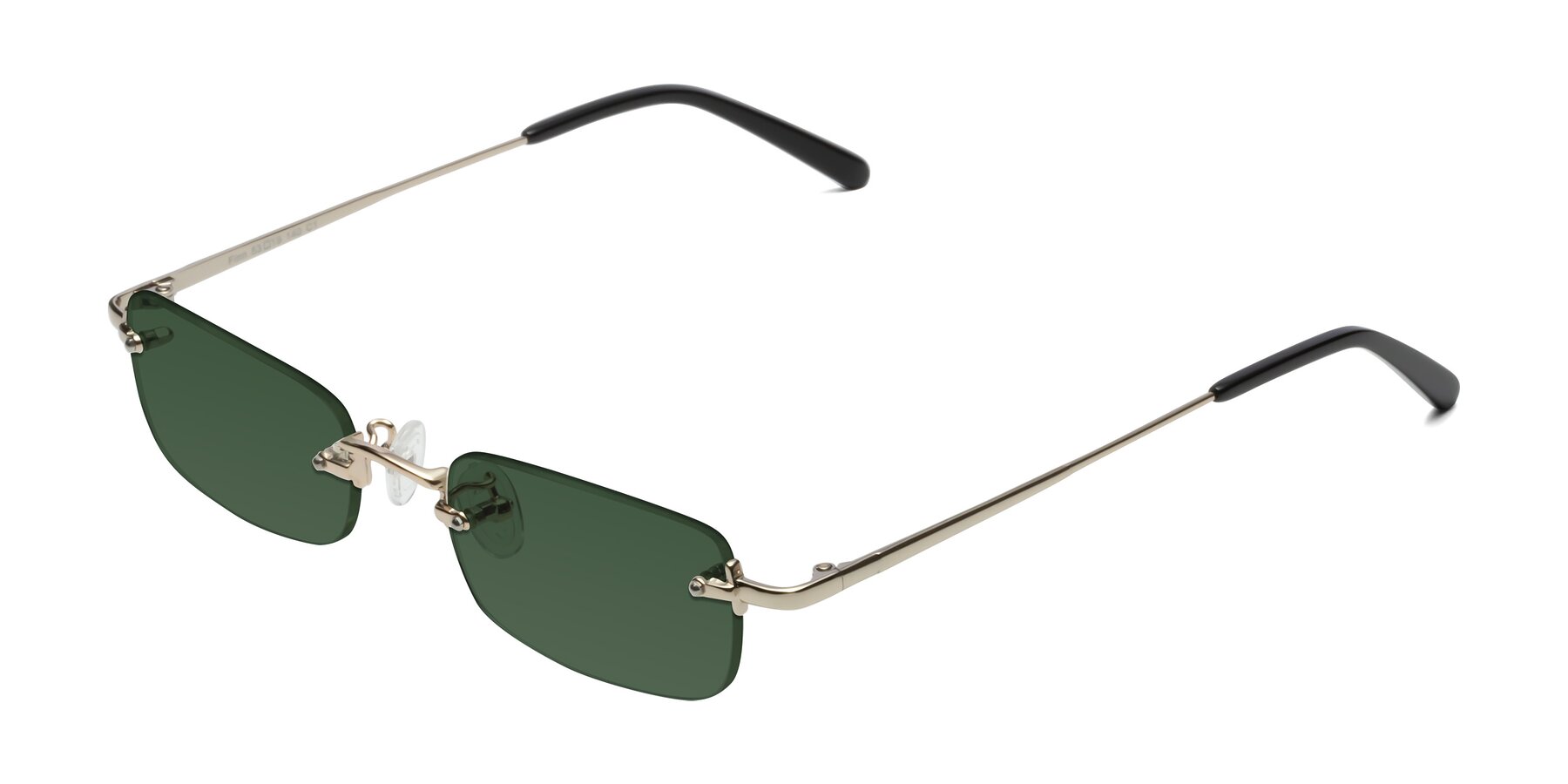 Angle of Finn in Light Gold with Green Tinted Lenses