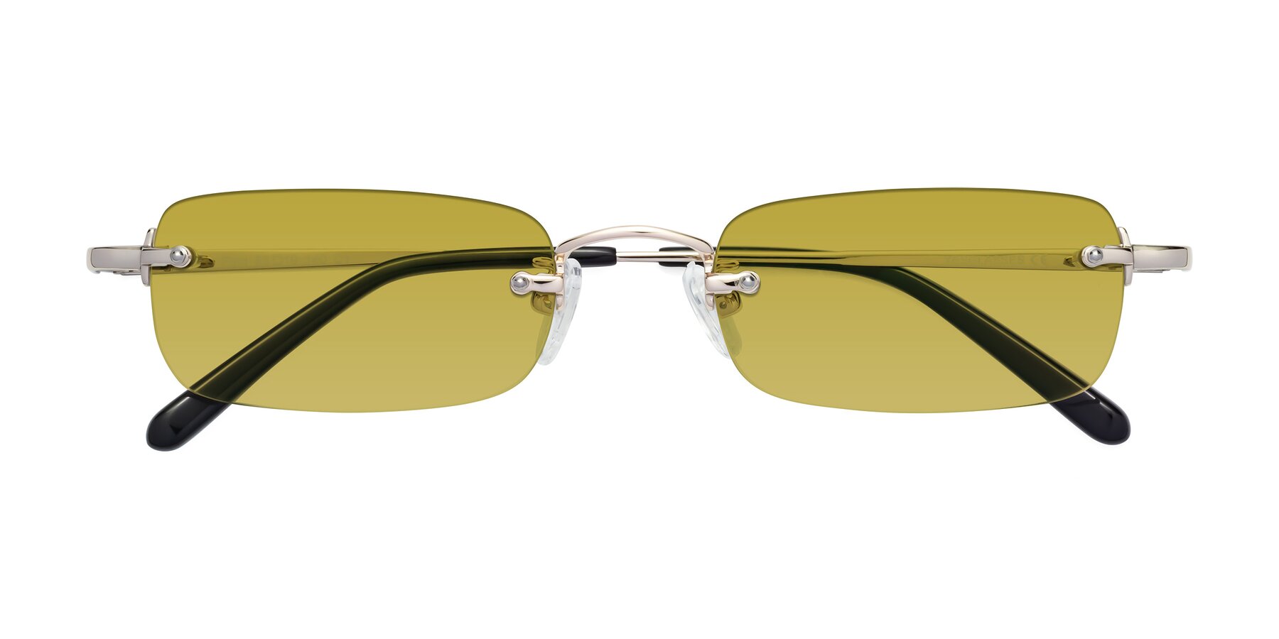 Folded Front of Finn in Light Gold with Champagne Tinted Lenses