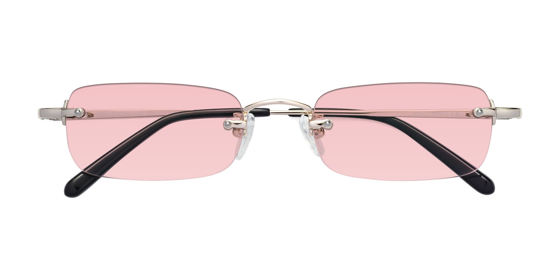 Folded Front of Finn in Light Gold with Light Garnet Tinted Lenses