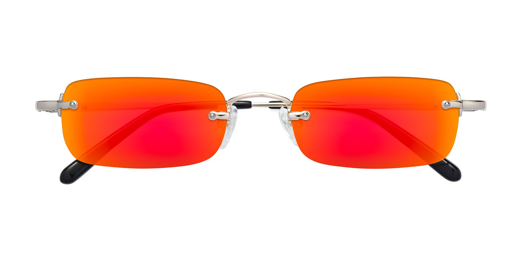 Folded Front of Finn in Light Gold with Red Gold Mirrored Lenses