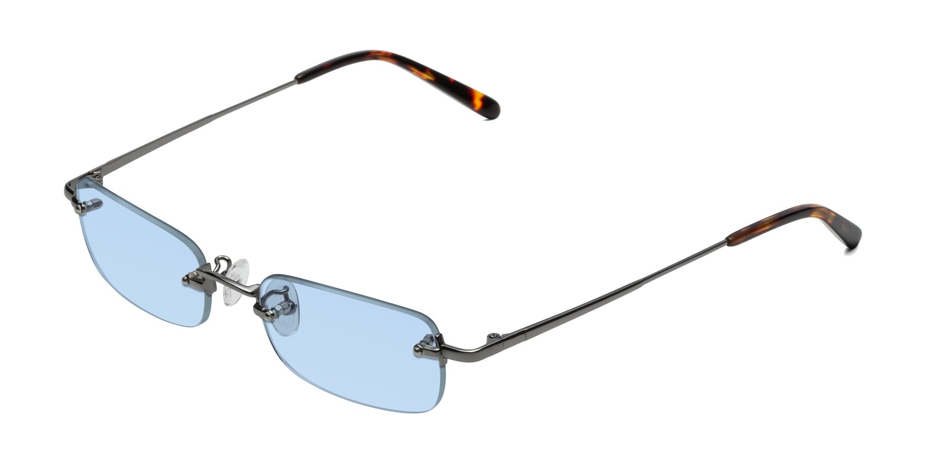 Angle of Finn in Gunmetal with Light Blue Tinted Lenses