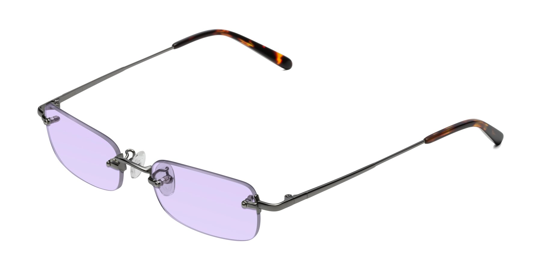 Angle of Finn in Gunmetal with Light Purple Tinted Lenses