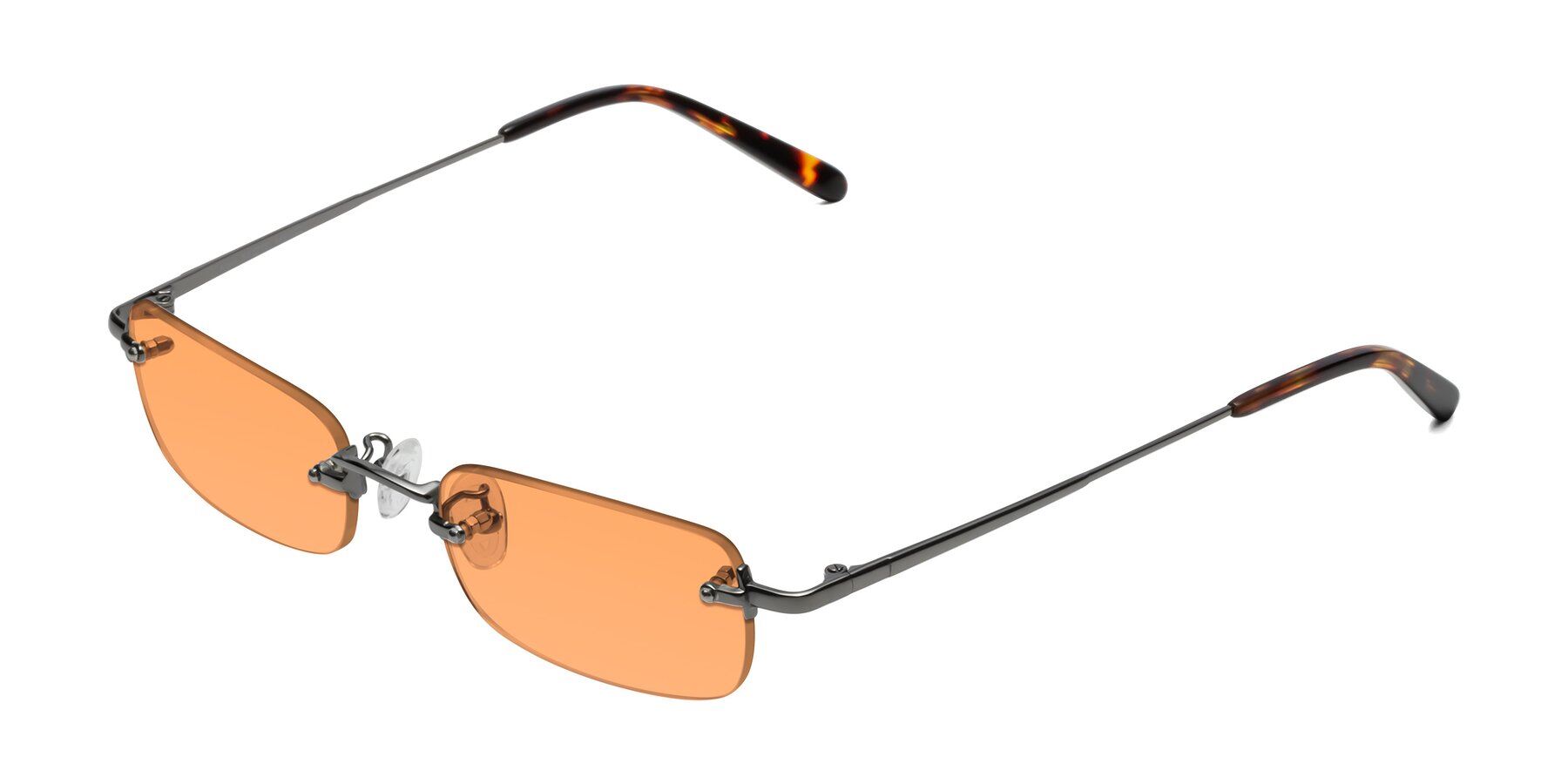 Angle of Finn in Gunmetal with Medium Orange Tinted Lenses