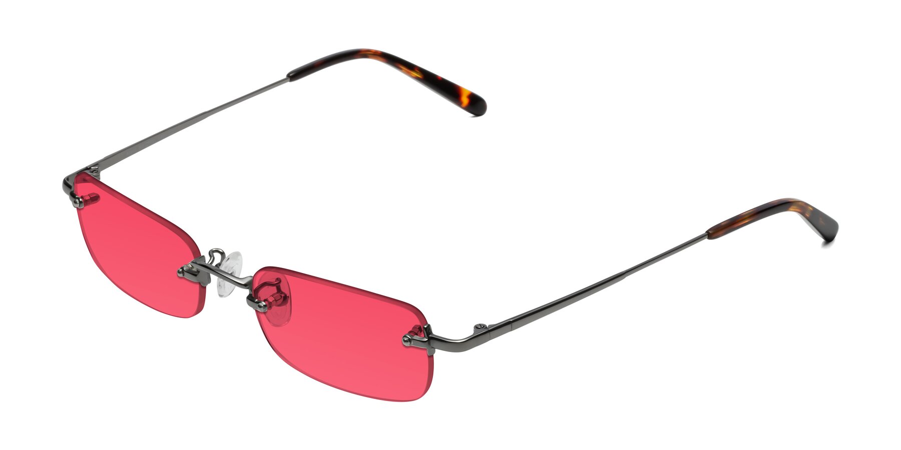 Angle of Finn in Gunmetal with Red Tinted Lenses