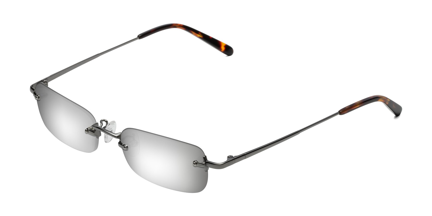 Angle of Finn in Gunmetal with Silver Mirrored Lenses