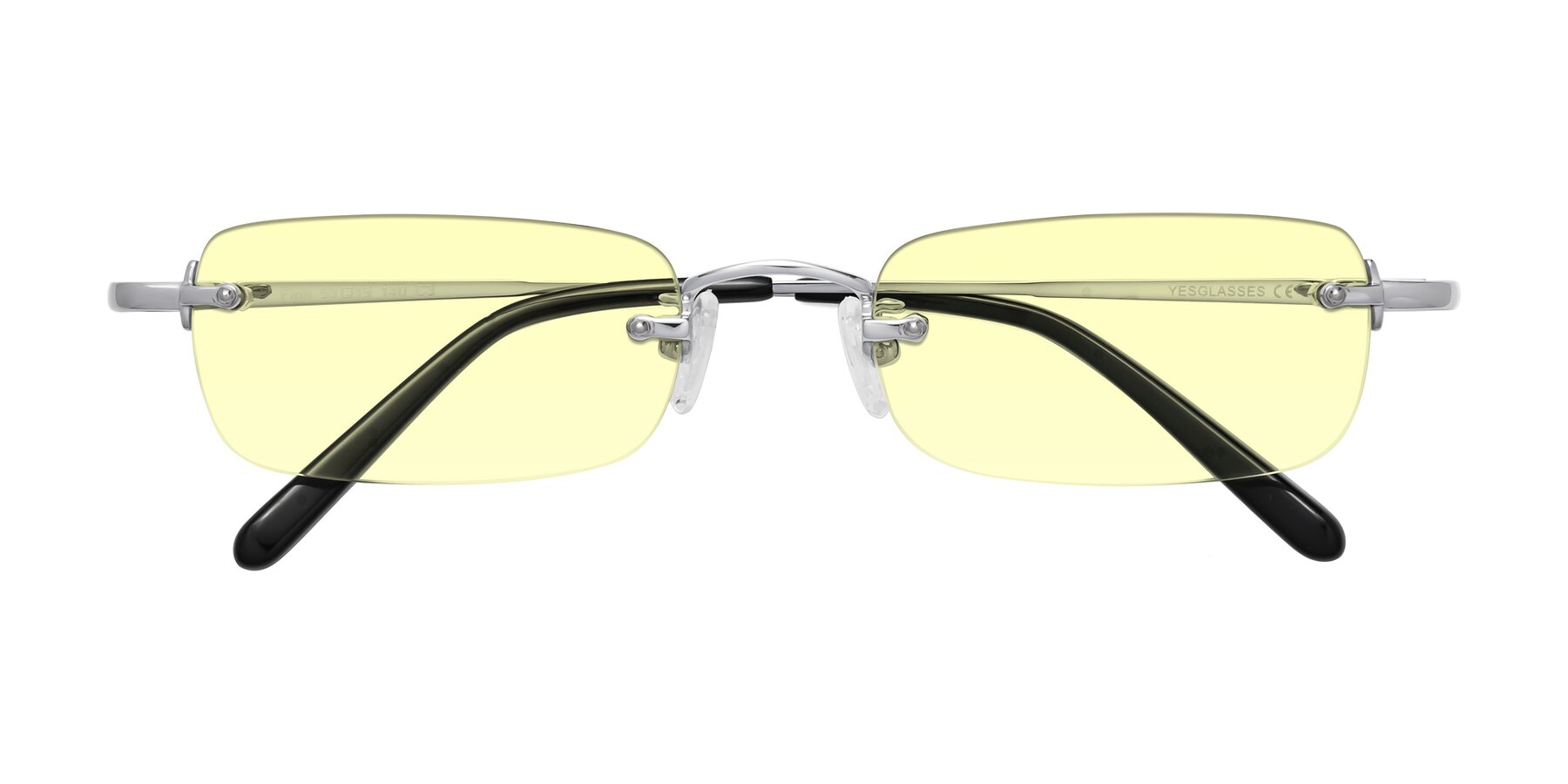 Folded Front of Finn in Silver with Light Yellow Tinted Lenses