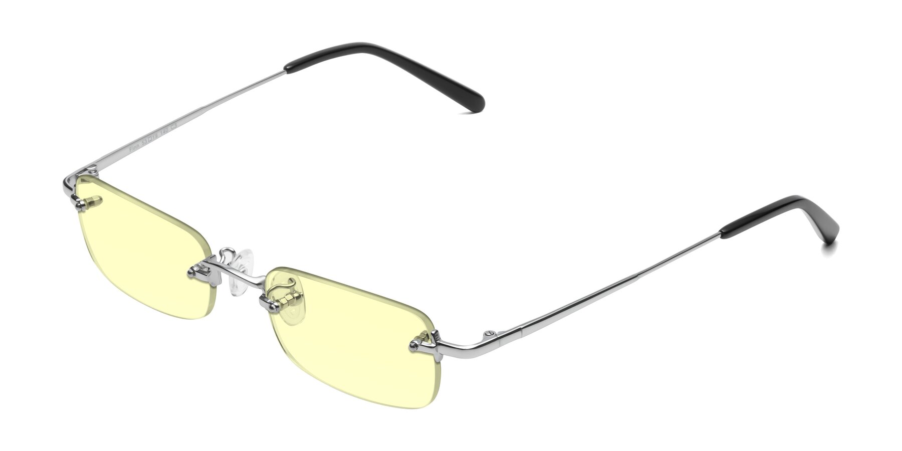 Angle of Finn in Silver with Light Yellow Tinted Lenses