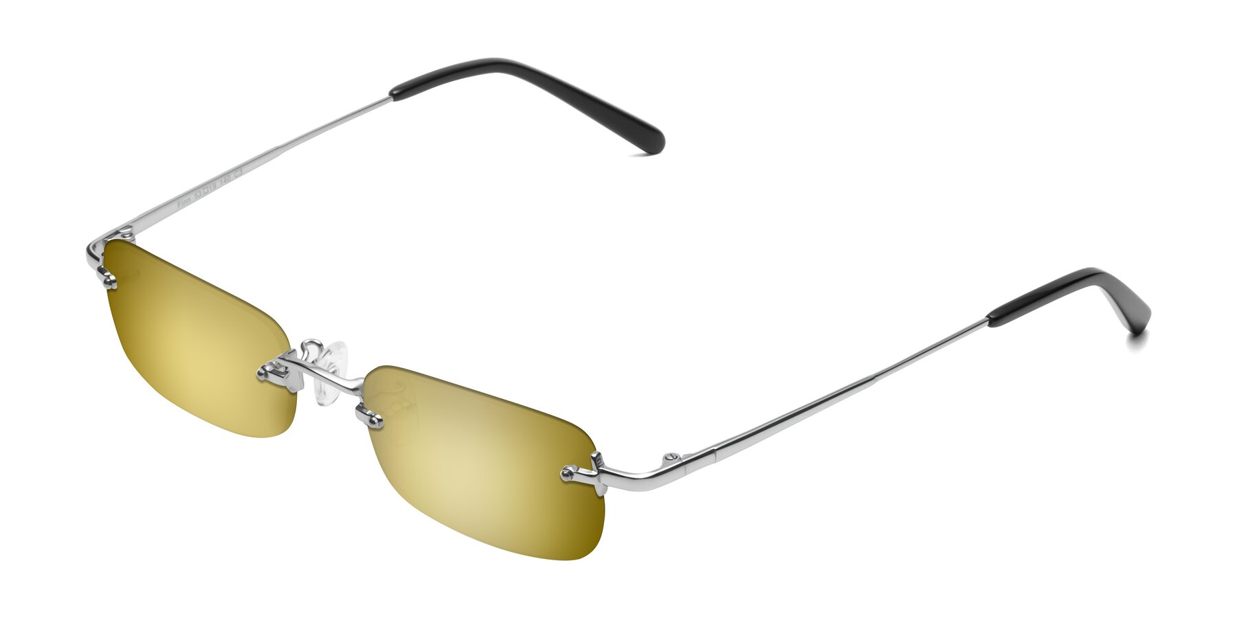 Angle of Finn in Silver with Gold Mirrored Lenses