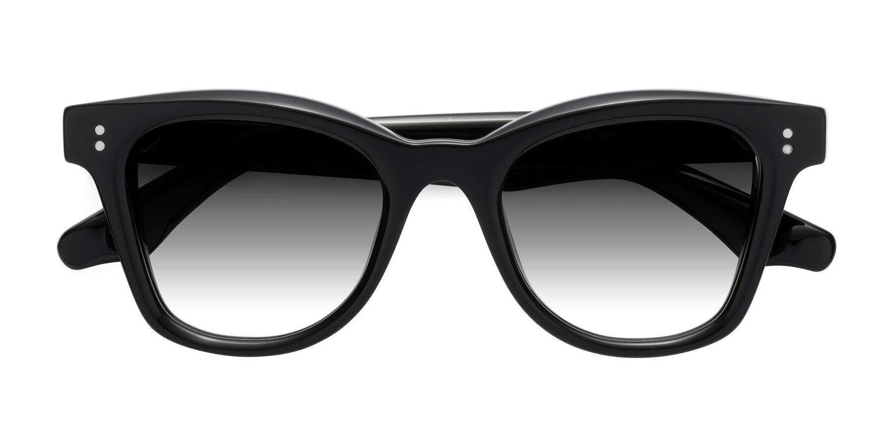 Folded Front of Dragon in Black with Gray Gradient Lenses