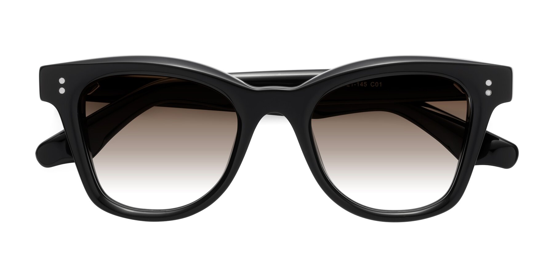 Folded Front of Dragon in Black with Brown Gradient Lenses