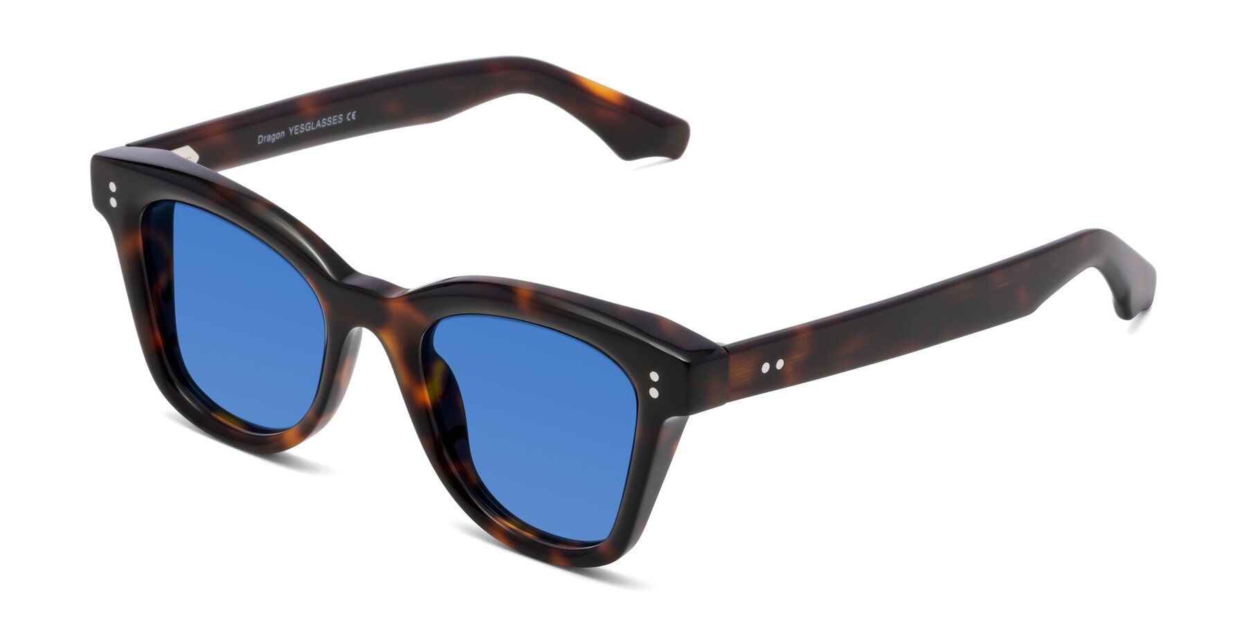 Angle of Dragon in Tortoise with Blue Tinted Lenses
