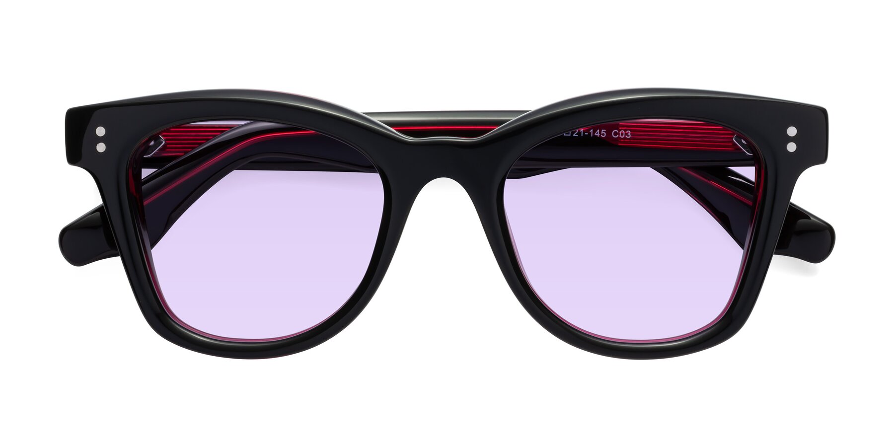 Folded Front of Dragon in Black-Purple with Light Purple Tinted Lenses