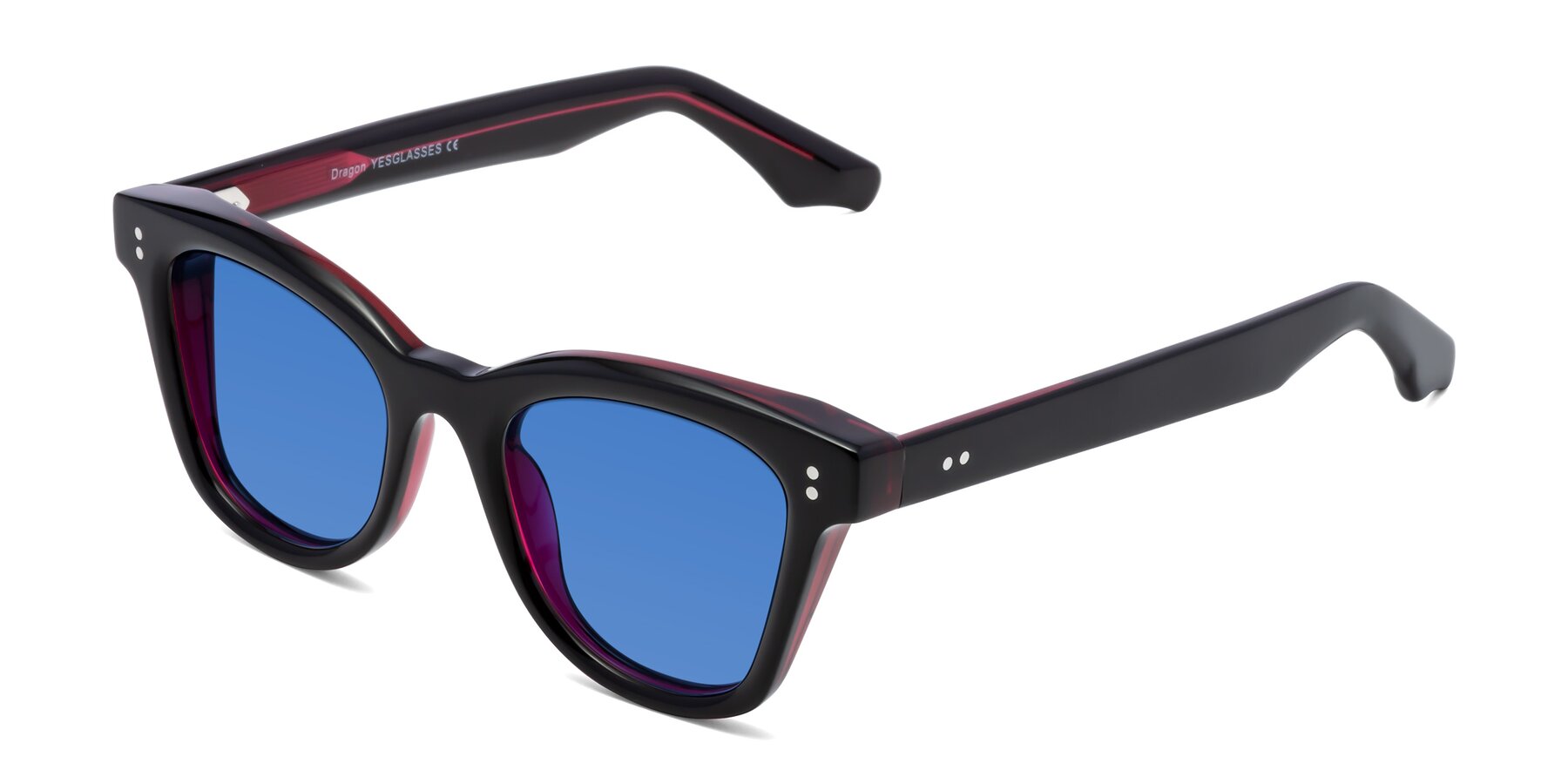 Angle of Dragon in Black-Purple with Blue Tinted Lenses