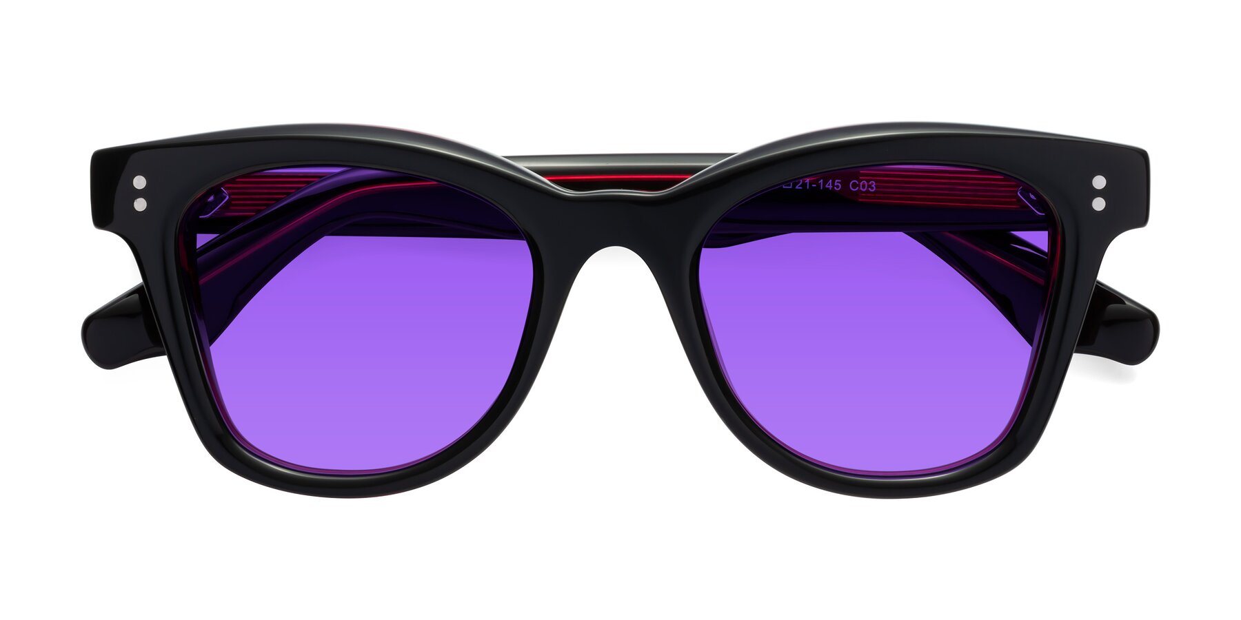 Folded Front of Dragon in Black-Purple with Purple Tinted Lenses