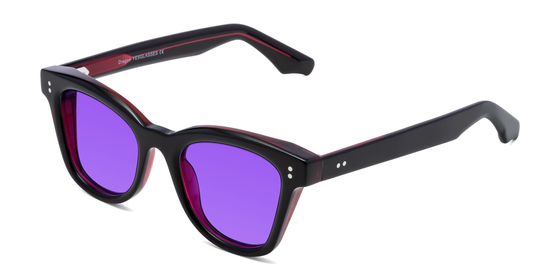 Angle of Dragon in Black-Purple with Purple Tinted Lenses