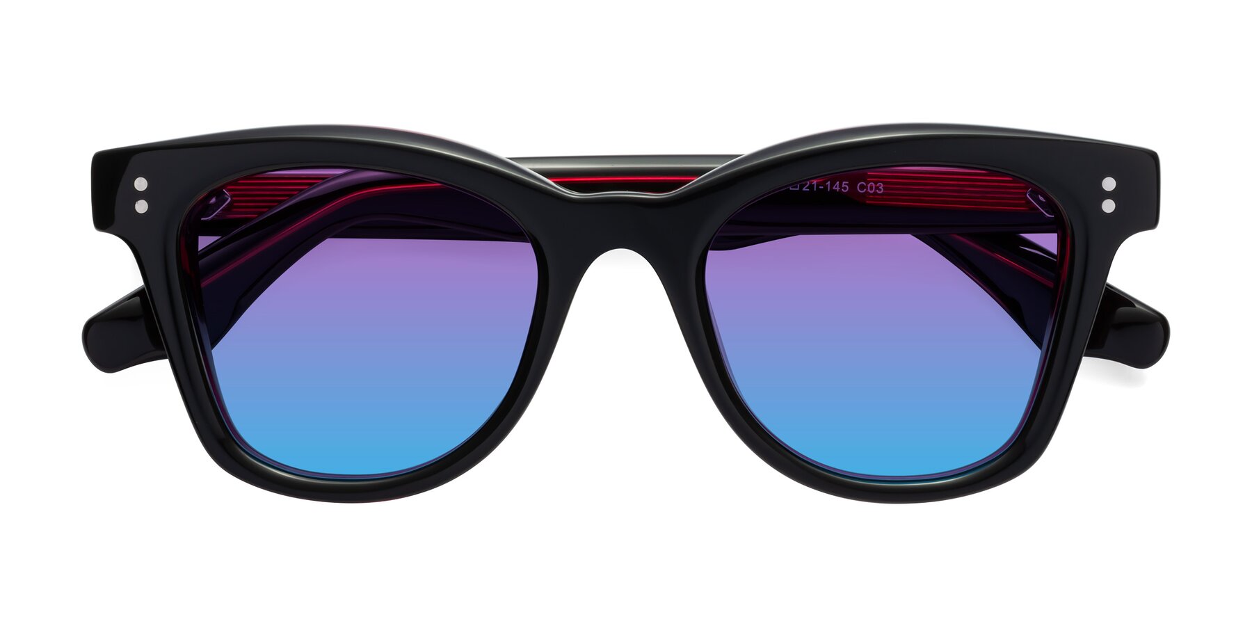 Folded Front of Dragon in Black-Purple with Purple / Blue Gradient Lenses