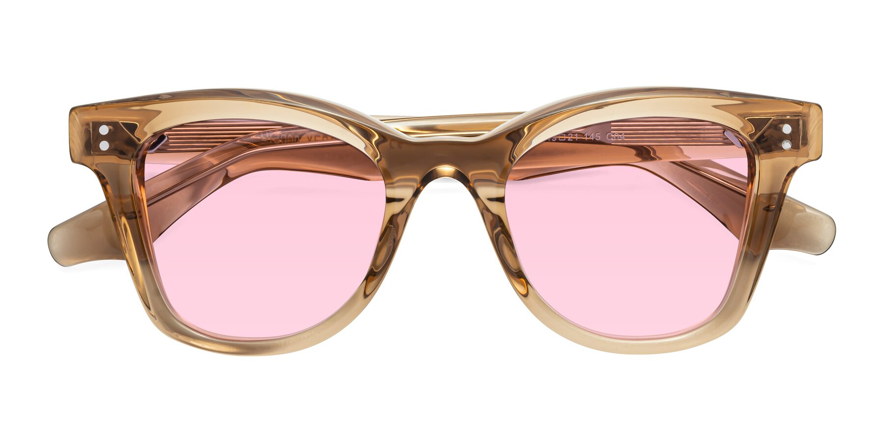 Folded Front of Dragon in Champagne with Light Pink Tinted Lenses