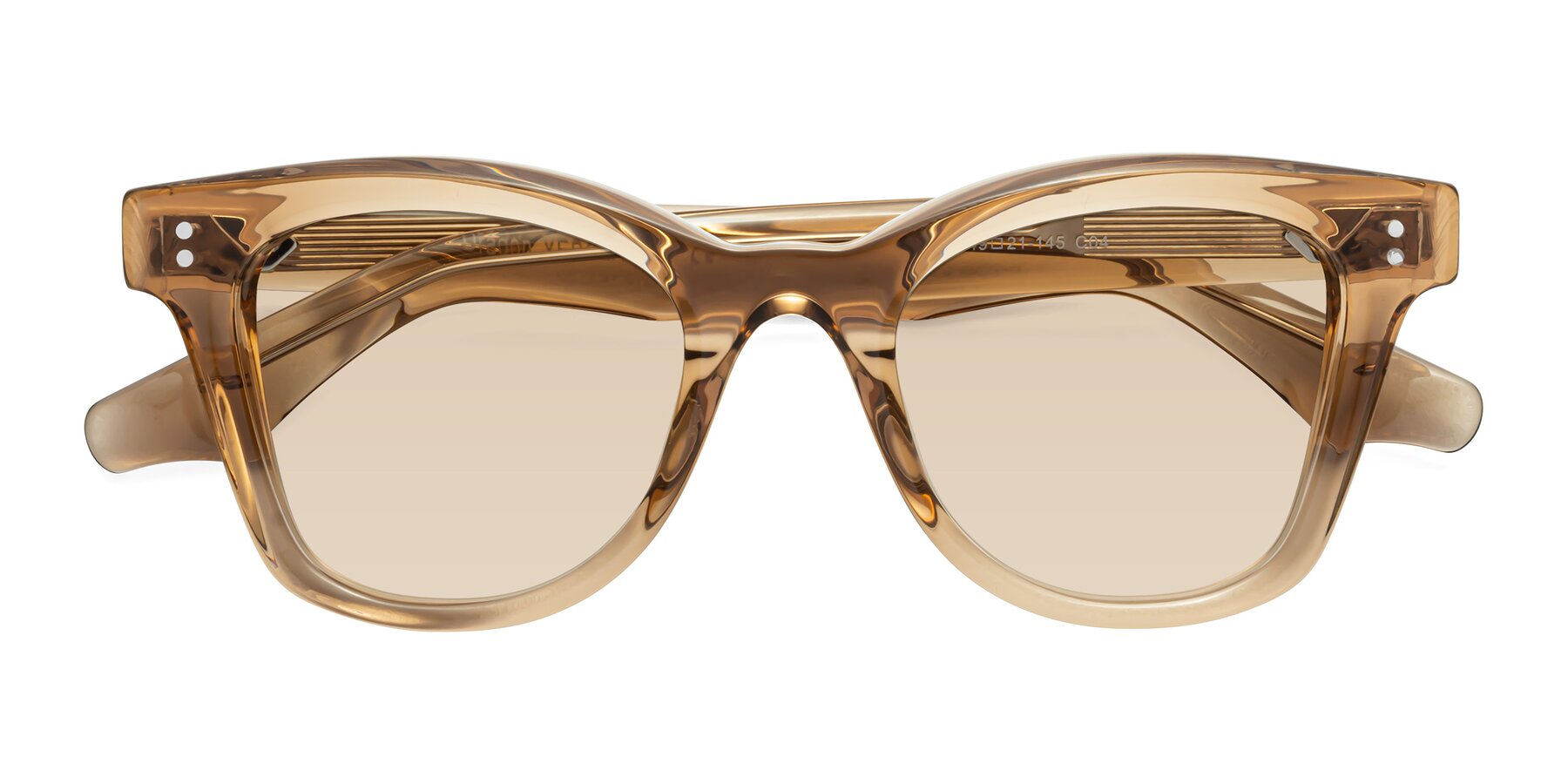 Folded Front of Dragon in Champagne with Light Brown Tinted Lenses