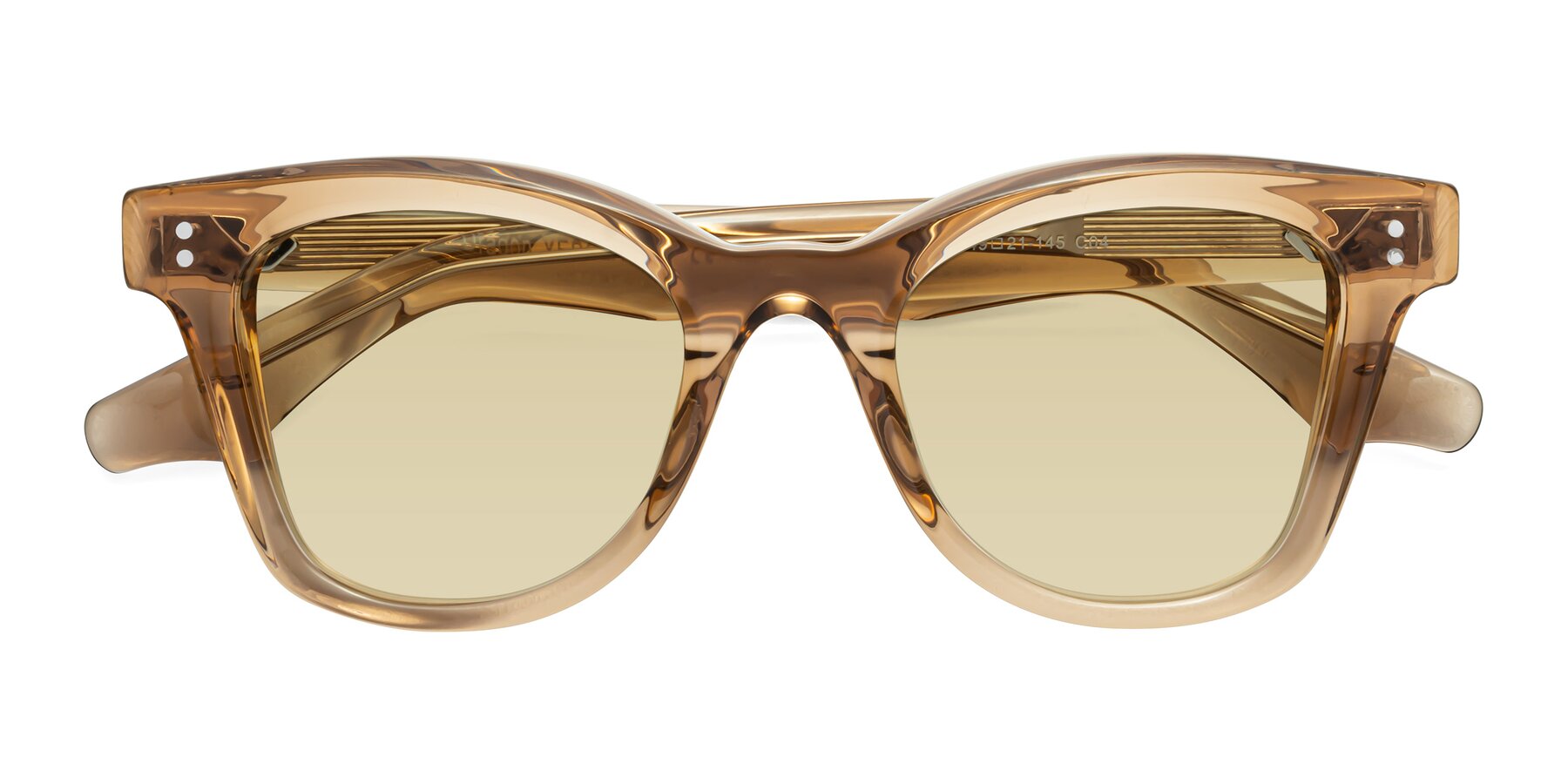 Folded Front of Dragon in Champagne with Light Champagne Tinted Lenses