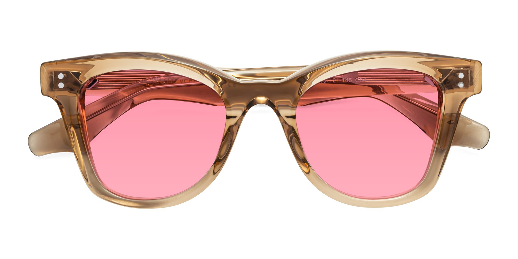 Folded Front of Dragon in Champagne with Pink Tinted Lenses