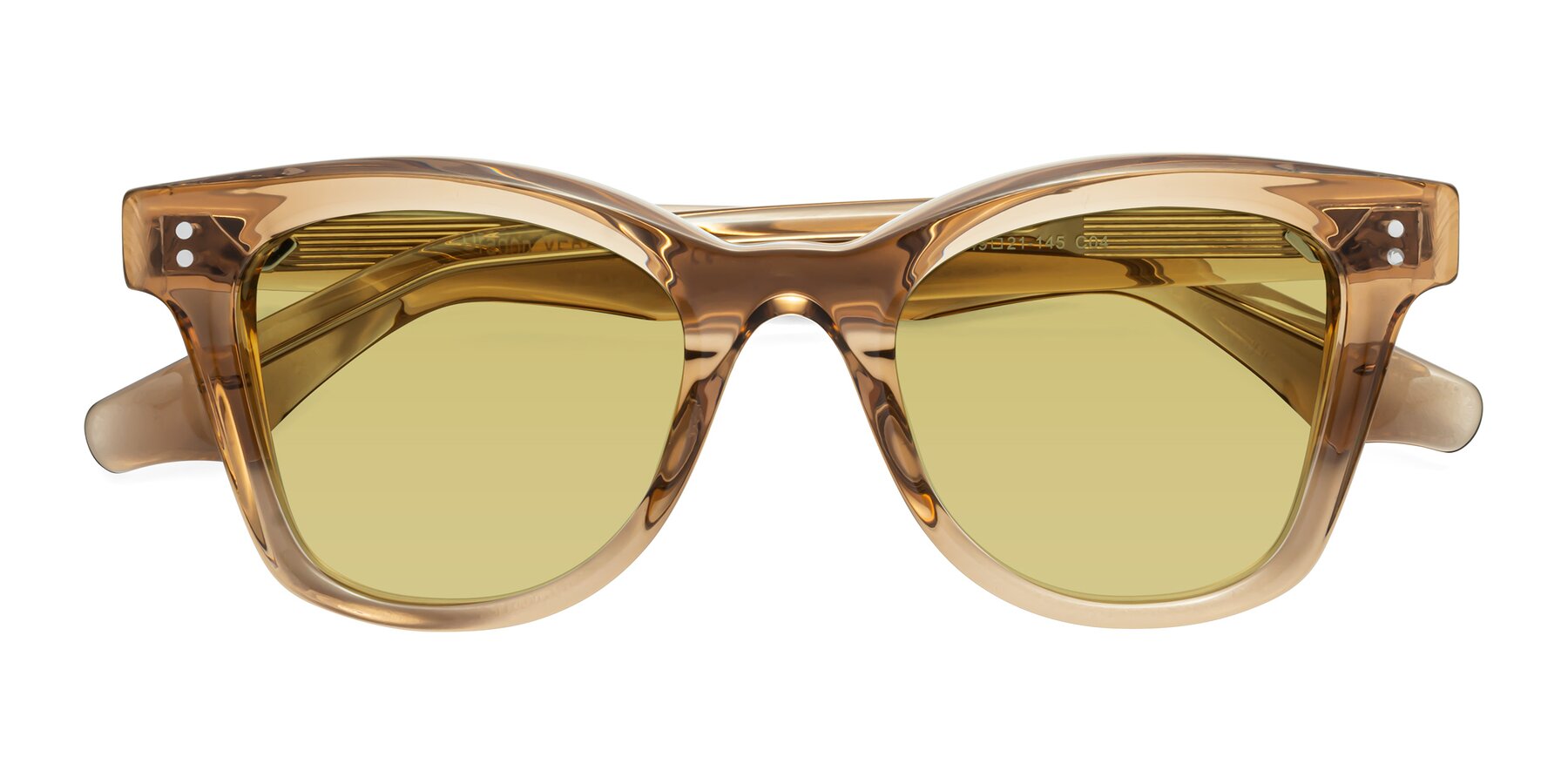 Folded Front of Dragon in Champagne with Medium Champagne Tinted Lenses