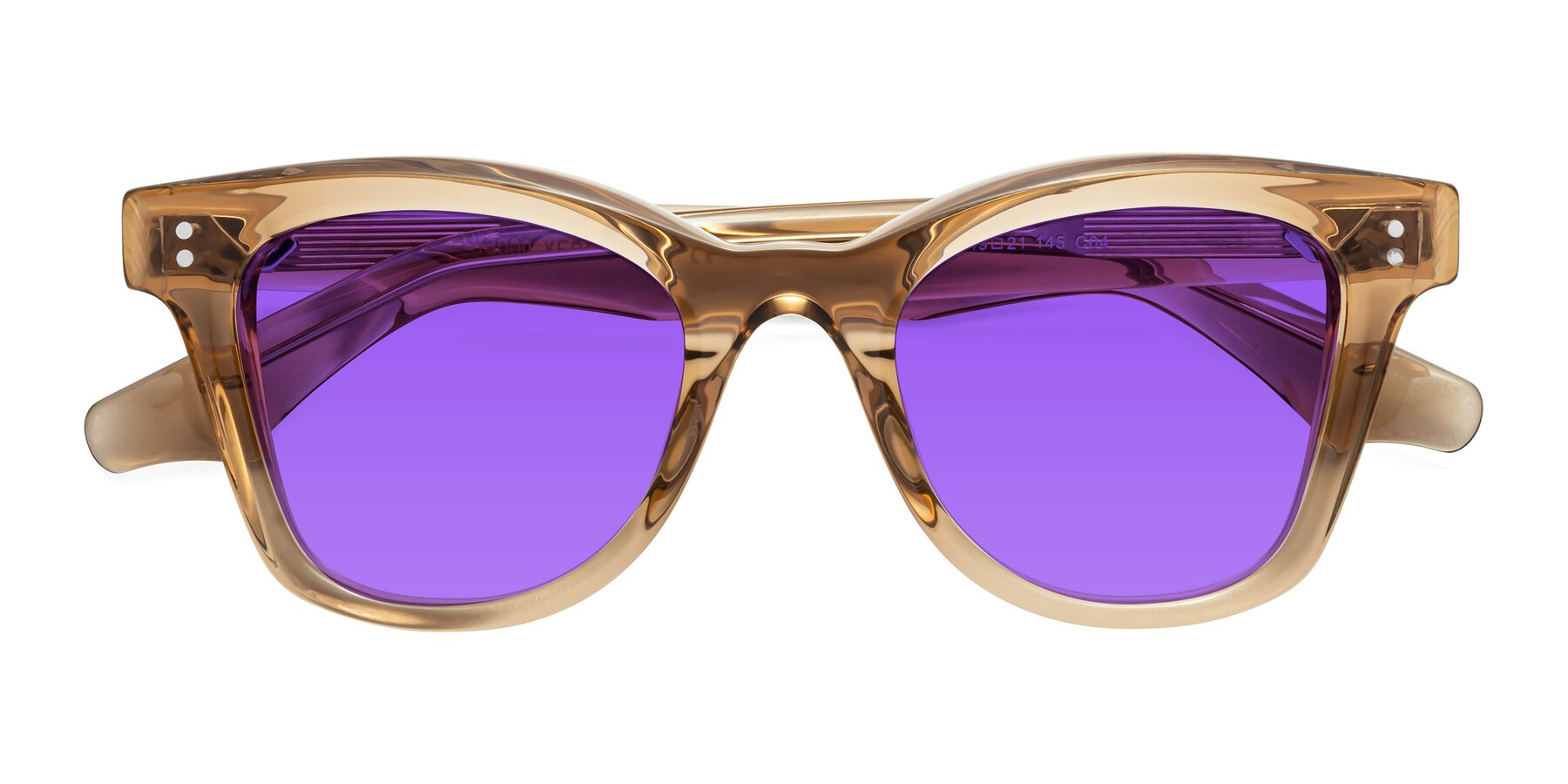 Folded Front of Dragon in Champagne with Purple Tinted Lenses