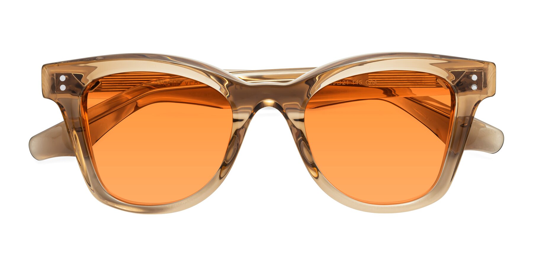 Folded Front of Dragon in Champagne with Orange Tinted Lenses