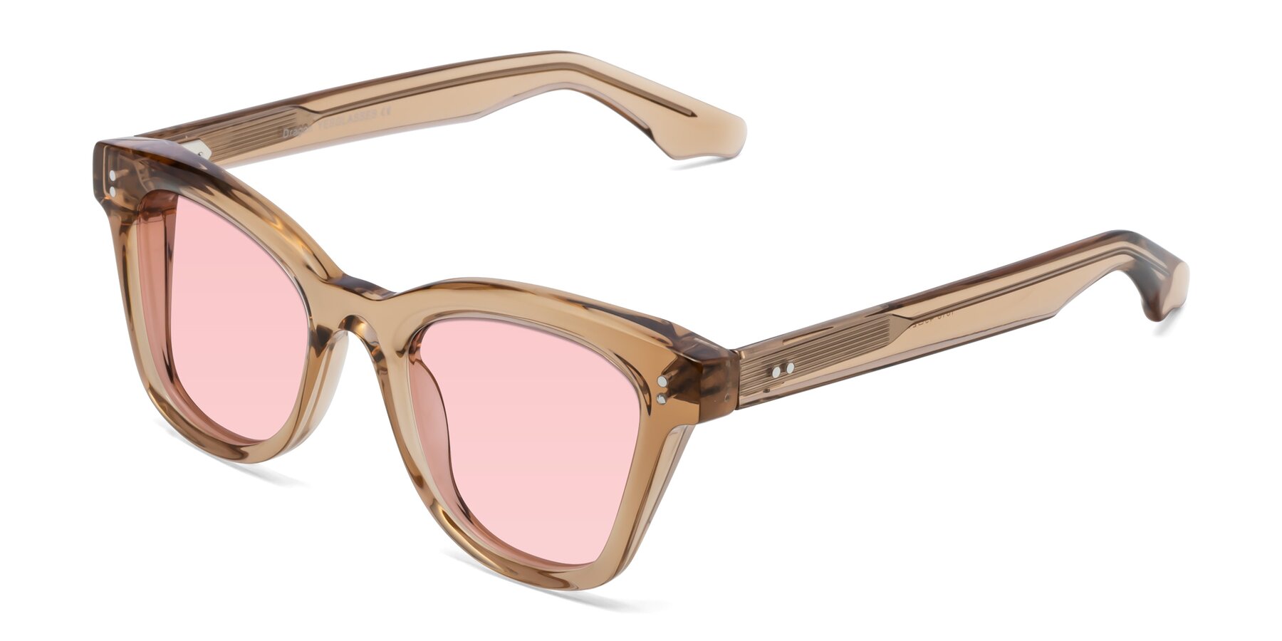 Angle of Dragon in Champagne with Light Garnet Tinted Lenses