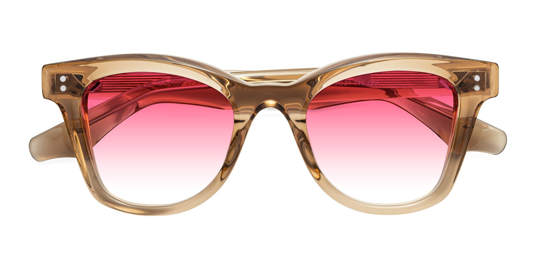 Folded Front of Dragon in Champagne with Pink Gradient Lenses