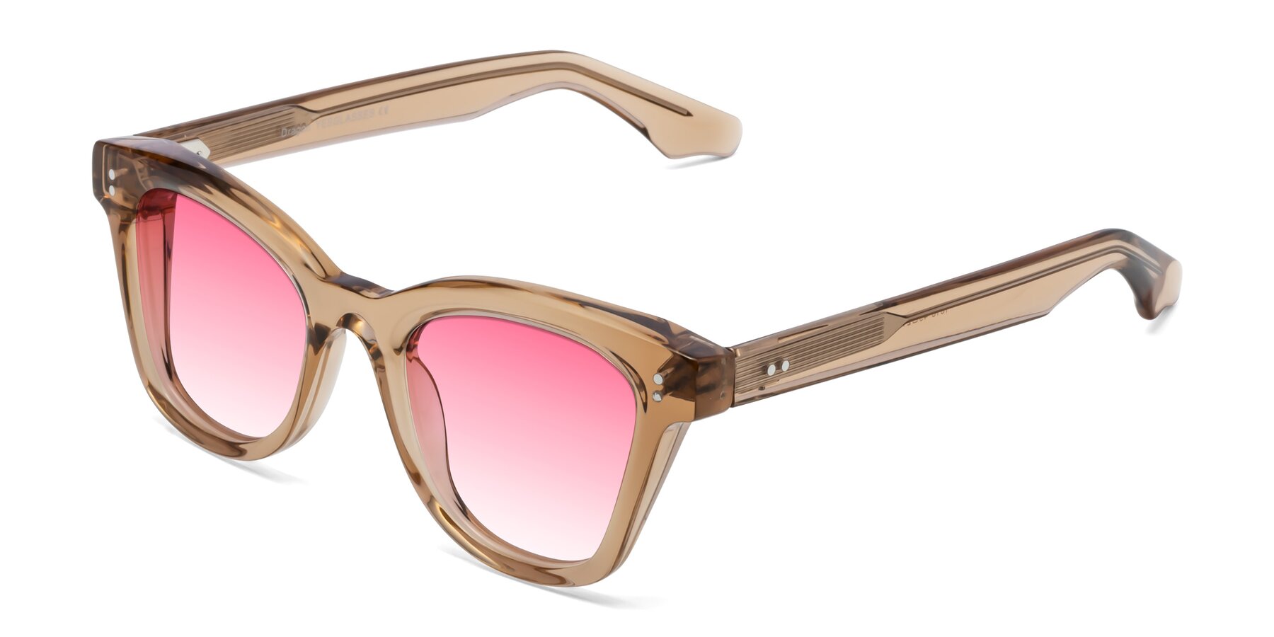 Angle of Dragon in Champagne with Pink Gradient Lenses