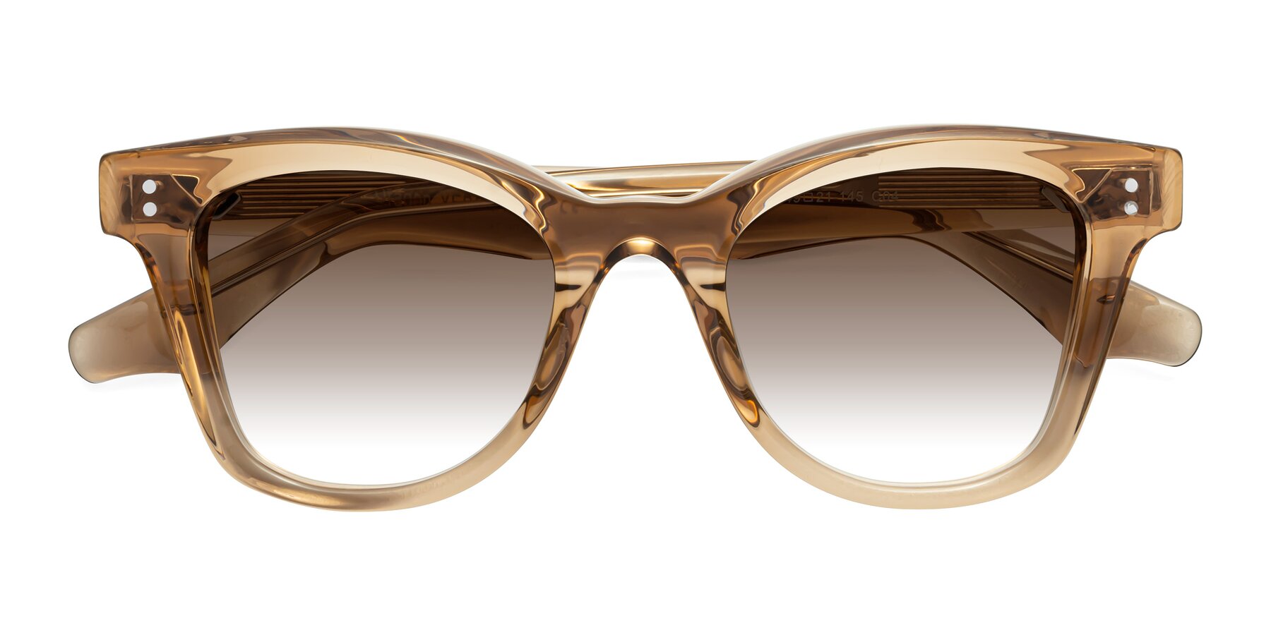 Folded Front of Dragon in Champagne with Brown Gradient Lenses
