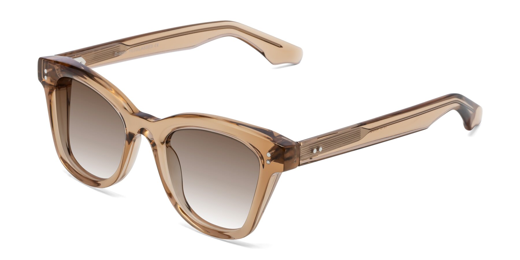 Angle of Dragon in Champagne with Brown Gradient Lenses