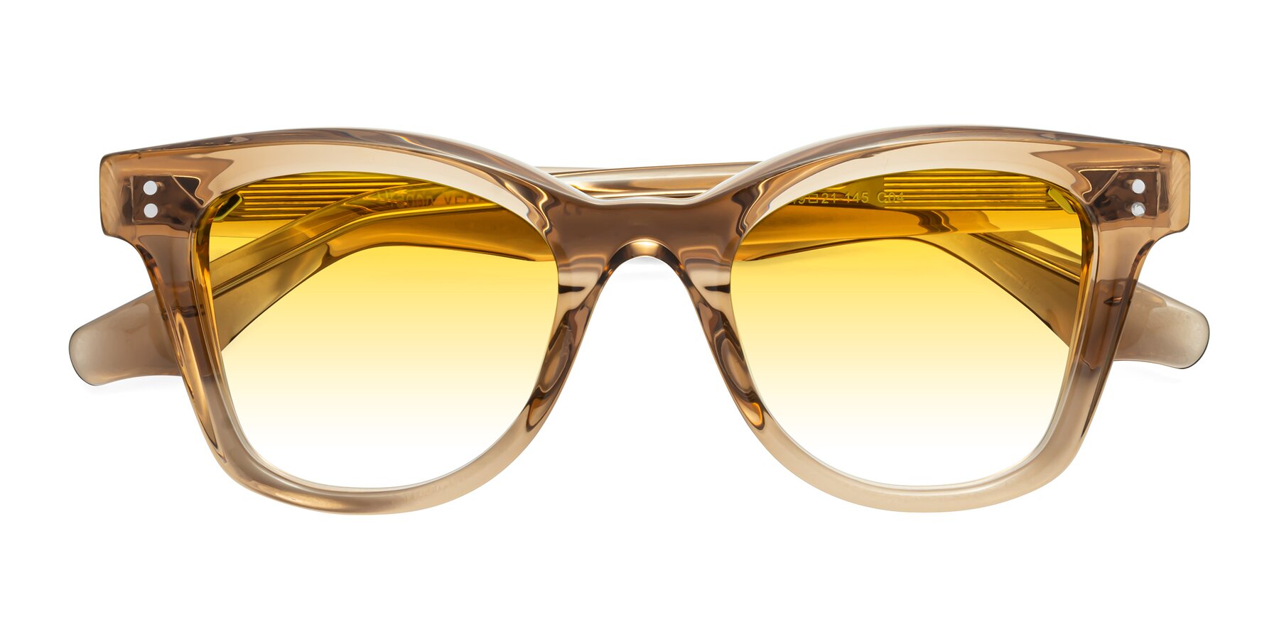 Folded Front of Dragon in Champagne with Yellow Gradient Lenses